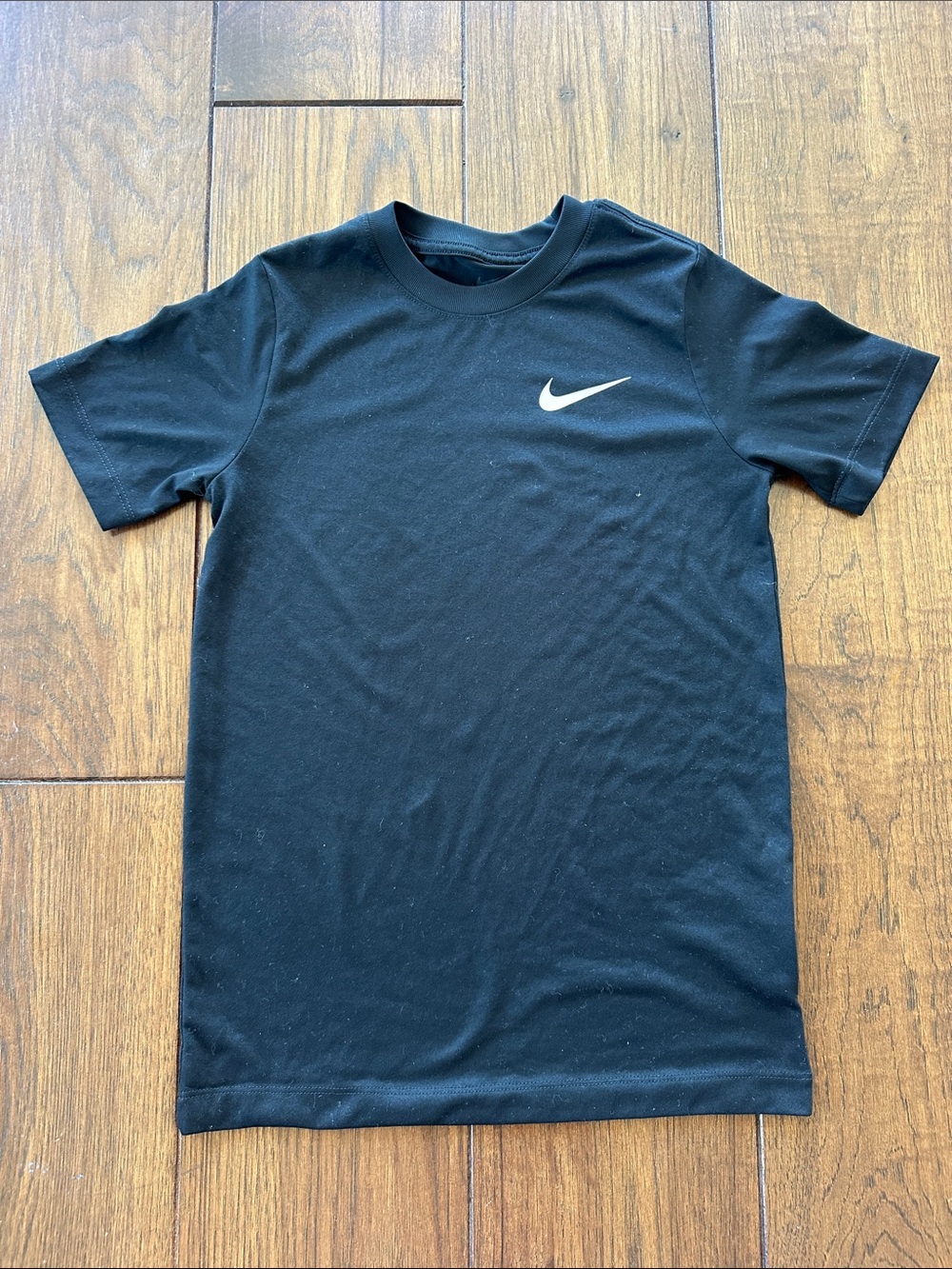 Nike Black Short Sleeve Tee with White Swoosh Logo